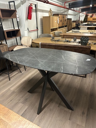 Bartafel HPL 140cm, HPL, grafiet look